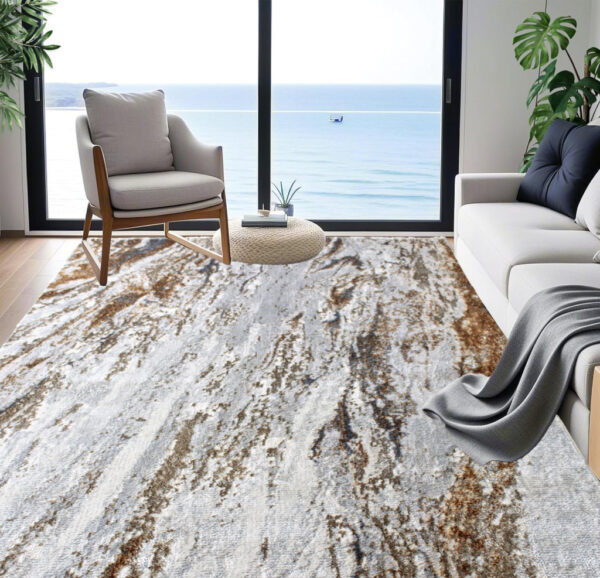 Modern szőnyeg Cezar 0840 (Beige-Flos) 80x150cm Szürke-Bronz