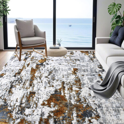 Modern szőnyeg Cezar 1058 (L.Grey-Gold) 80x150cm Arany-Szürke