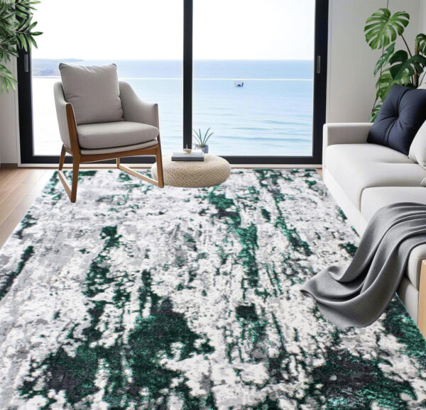 Modern szőnyeg Cezar 1058 (Grey-Green) 80x150cm Zöld-Szürke
