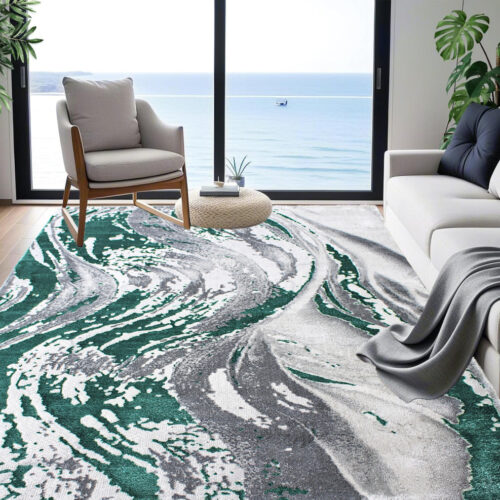 Modern szőnyeg Cezar 1115 (Grey-Green) 80x150cm Zöld-Szürke