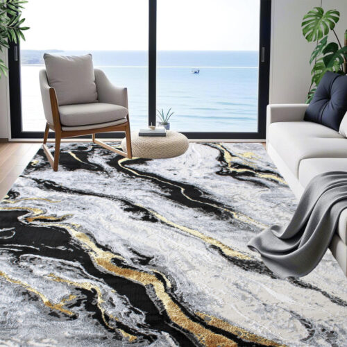 Modern szőnyeg Cezar 1422 (L.Grey-Lgrey) 80x150cm Arany-Szürke