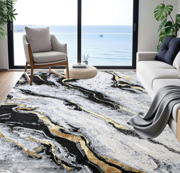 Modern szőnyeg Cezar 1422 (L.Grey-Lgrey) 80x150cm Arany-Szürke