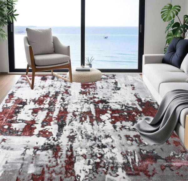 Modern szőnyeg Cezar 9428 (Grey-Pink) 80x150cm Púder-Szürke