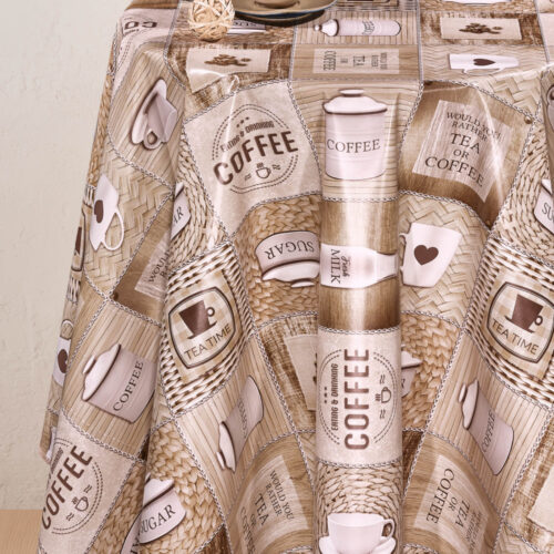 Viaszos vászon méterben 140cm széles milk coffe bézs