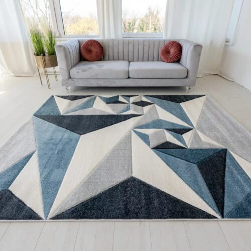 Modern szőnyeg Charlotte 396 (Blue-Gray) 80x250cm Kék-Szürke