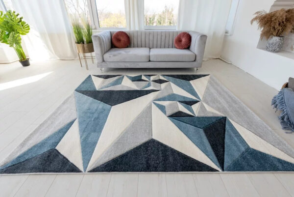Modern szőnyeg Charlotte 396 (Blue-Gray) 80x250cm Kék-Szürke