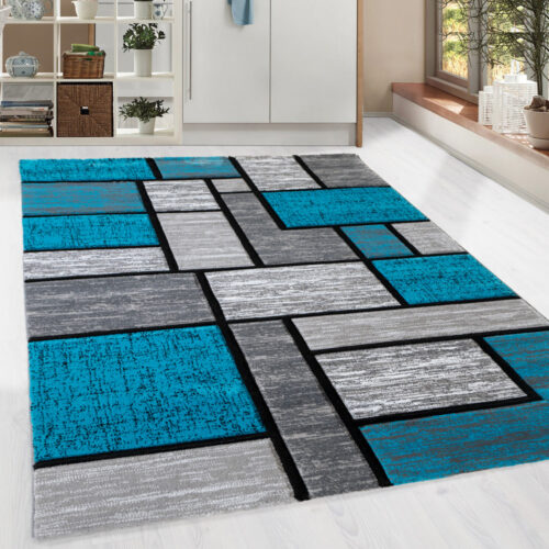 Modern szőnyeg Carneval 1501 (L.Grey-Turquoise) 60x220cm Türkiz-Szürke
