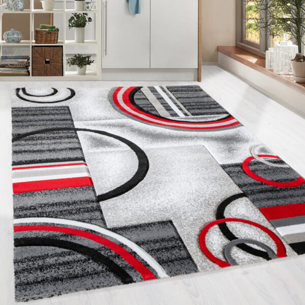 Modern szőnyeg Carneval 1502 (Red-Grey) 60x220cm Piros-Szürke
