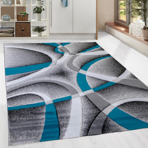 Modern szőnyeg Carneval 1504 (D.Grey-Turquoise) 60x220cm Türkiz-Szürke