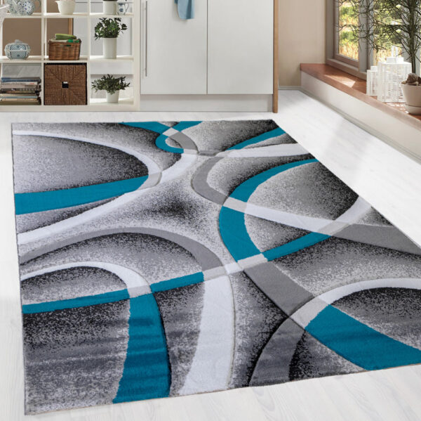 Modern szőnyeg Carneval 1504 (D.Grey-Turquoise) 60x220cm Türkiz-Szürke