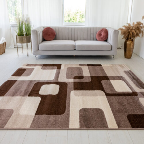 Modern szőnyeg Malaga 2301 (Brown) 60xszett 3db os Barna