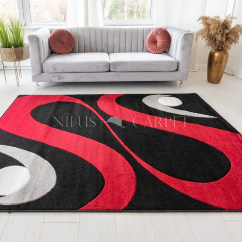 Modern Szőnyeg Margaret 2331 (Black-Red) 240x330cm Fekete-Piros