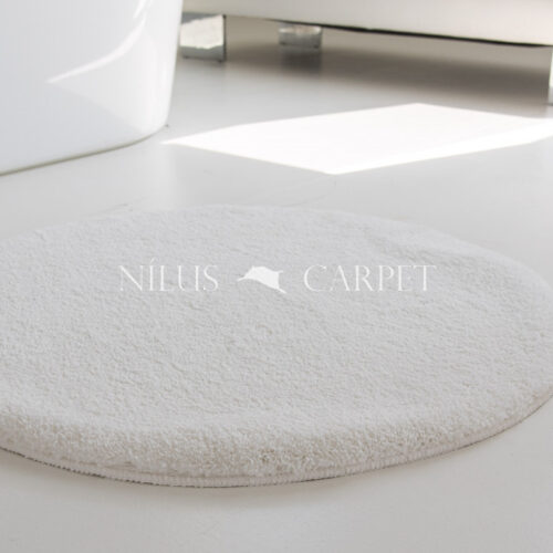 Shaggy szőnyeg Marbella plüss (White) Kerek 80cm Fehér