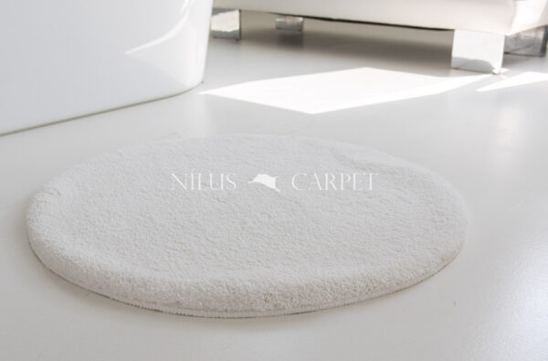 Shaggy szőnyeg Marbella plüss (White) Kerek 80cm Fehér