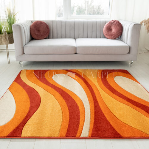 Modern Szőnyeg Margaret 059 (Terra) 60x110cm Narancs
