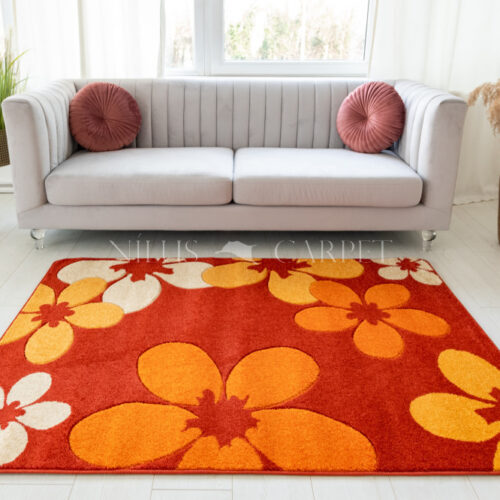 Modern Szőnyeg Margaret 307 (Terra) 60x110cm Narancs