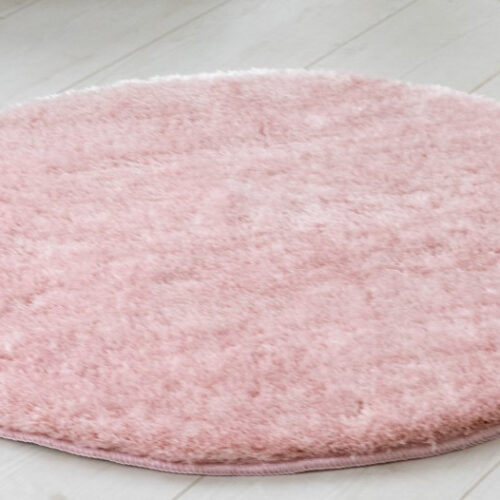 Shaggy szőnyeg Crystal plüss (Pink) Kerek 80cm Púder