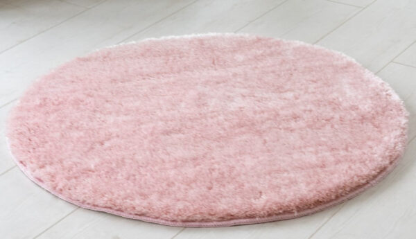 Shaggy szőnyeg Crystal plüss (Pink) Kerek 80cm Púder